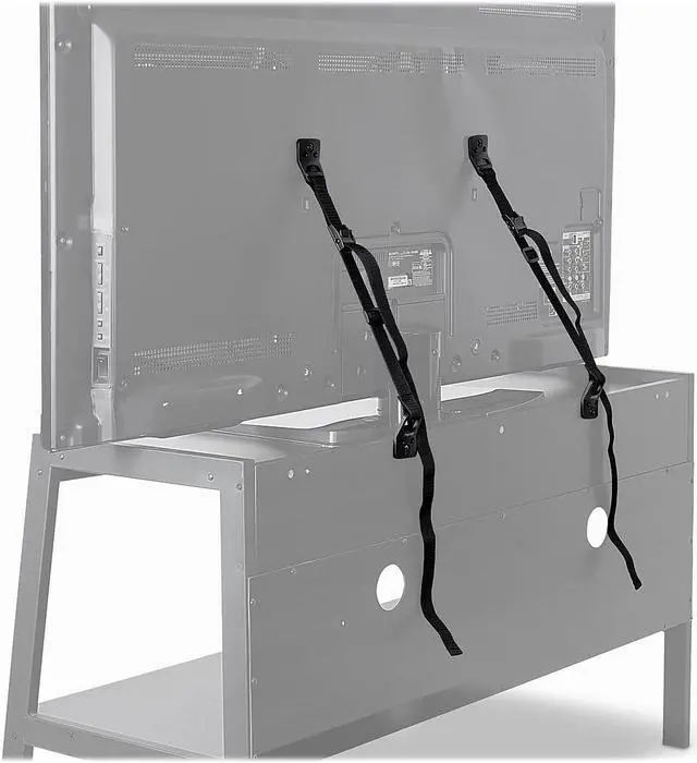 Alt view image 9 of 9 - Mount-It! Safety Straps for TV | Use for Furniture, Bookcase, Dresser and TV Stands | 2 Pack