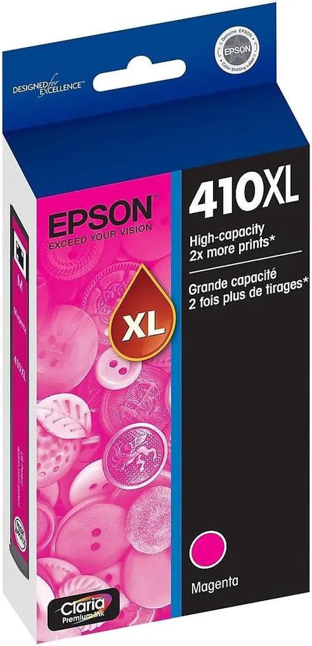 Alt view image 4 of 11 - Epson T410 Claria Premium High Capacity Magenta Ink Cartridge #T410XL320