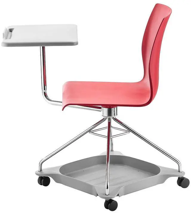 Alt view image 2 of 5 - NPS COGO40 CoGo Mobile Tablet Chair - Supports Up to 440 lb - 18.75" Seat Height - Red Seat, Red Back, Chrome Frame