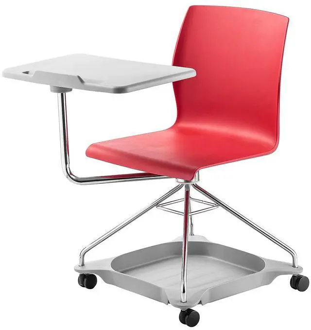 Main image of NPS COGO40 CoGo Mobile Tablet Chair - Supports Up to 440 lb - 18.75" Seat Height - Red Seat, Red Back, Chrome Frame