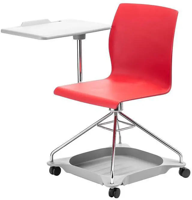Alt view image 3 of 5 - NPS COGO40 CoGo Mobile Tablet Chair - Supports Up to 440 lb - 18.75" Seat Height - Red Seat, Red Back, Chrome Frame
