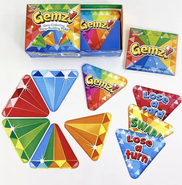 Alt view image 2 of 5 - gemz! three corner strategy game by trend enterprises, inc. - family-friendly card games