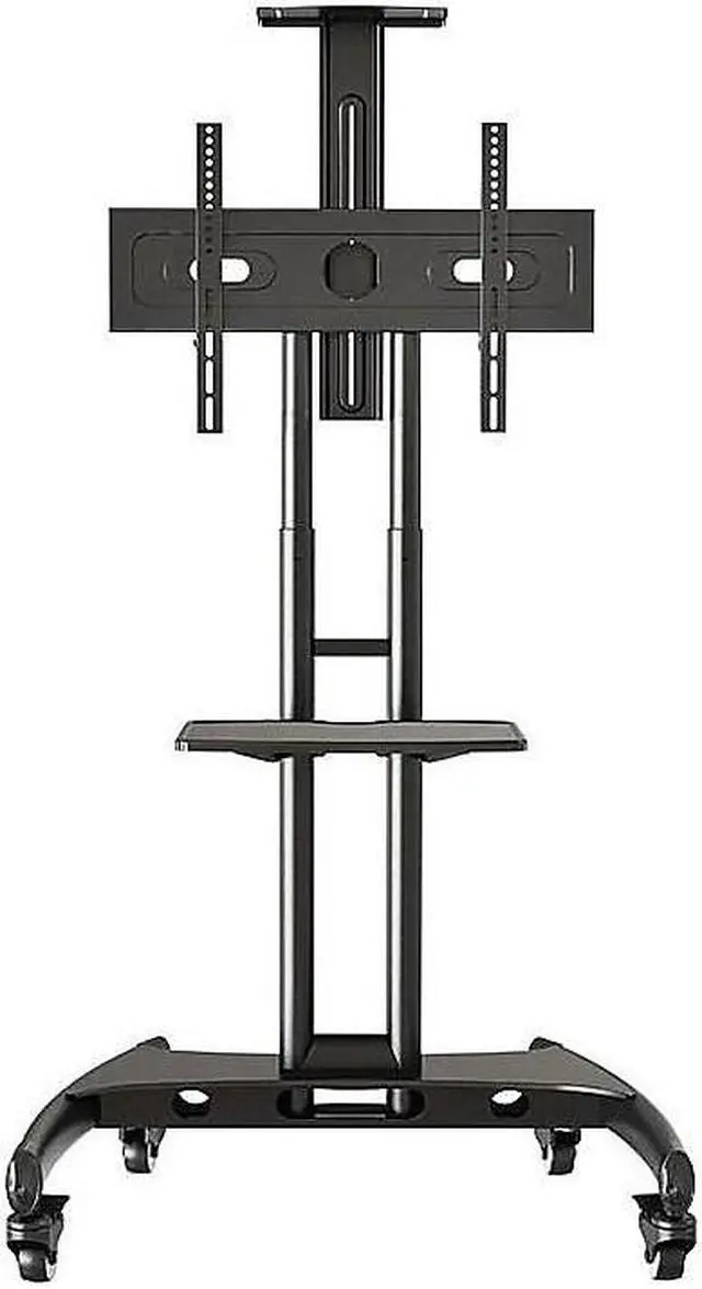 Alt view image 10 of 13 - Rocelco VSTC Standard Rolling, Mobile TV Cart Mount (Black) Mobile Cart