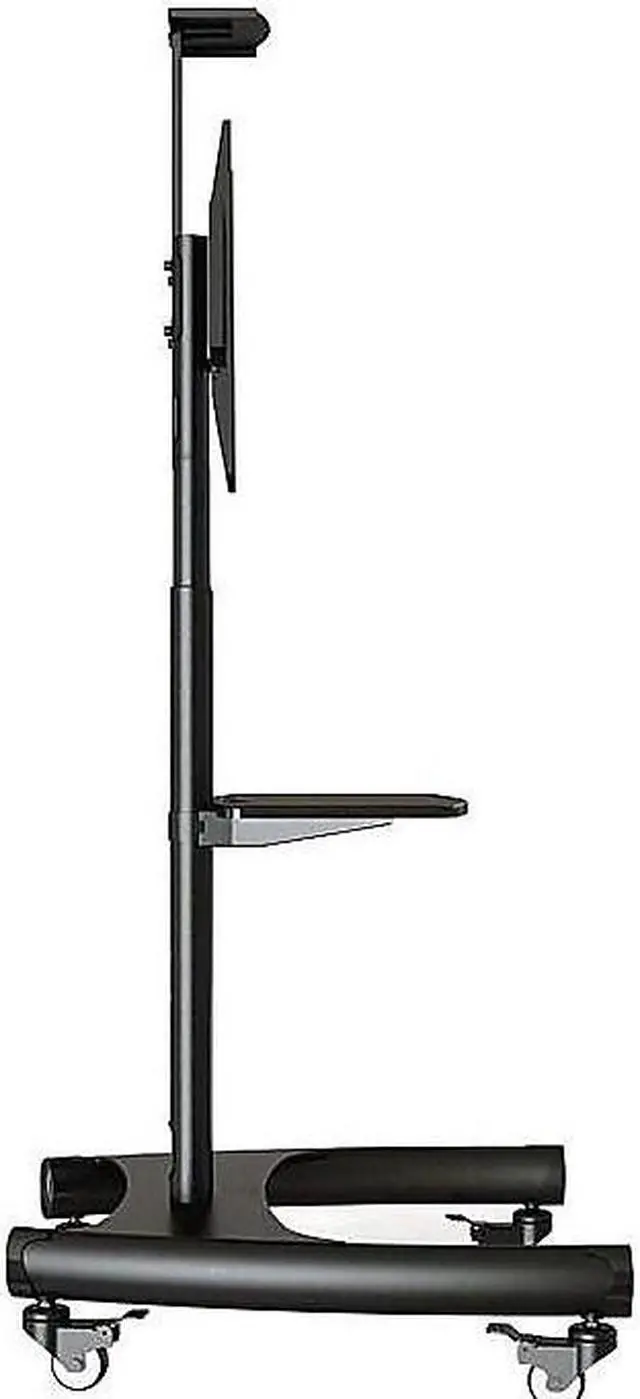 Alt view image 12 of 13 - Rocelco VSTC Standard Rolling, Mobile TV Cart Mount (Black) Mobile Cart