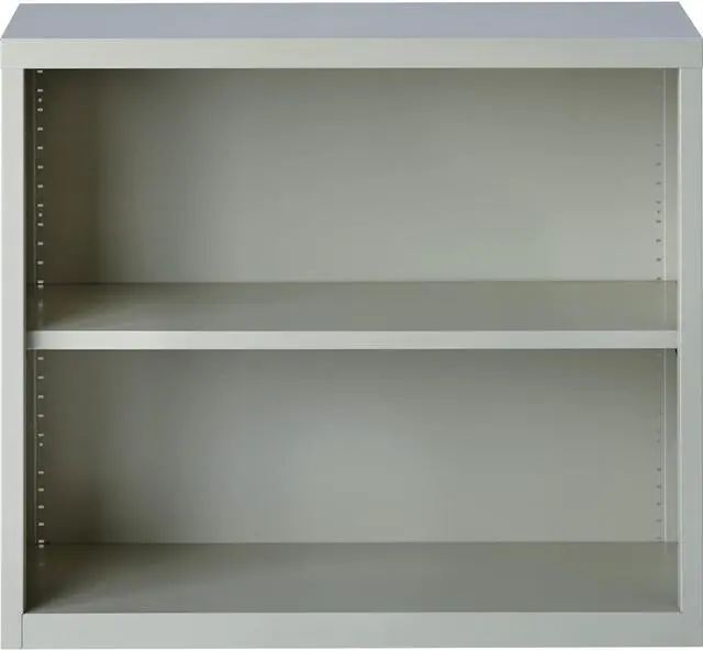 Main image of Lorell Steel Bookcase 2-Shelf 34-1/2"x13"x30" Light Gray 41280