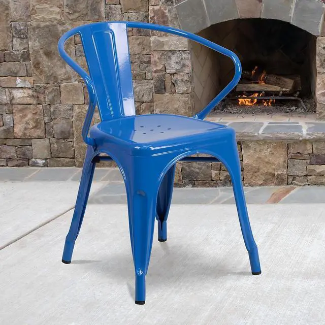Alt view image 8 of 19 - FLASH FURNITURE 4-ET-3534-POC-GG Copper Metal Indoor-Outdoor Stackable Chair