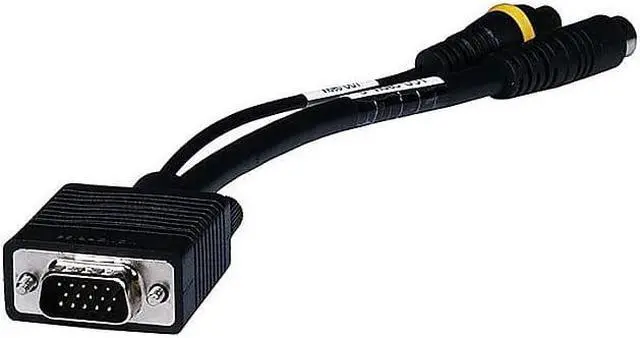 Alt view image 8 of 8 - Monoprice VGA to S-Video/RCA (Composite) Adapter Cable - Black
