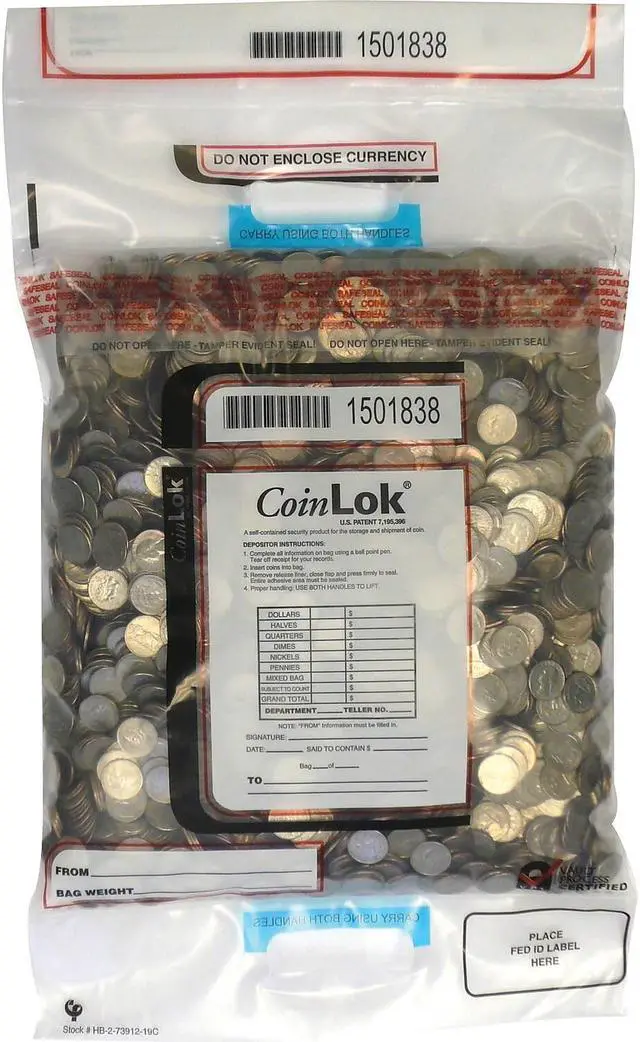 Alt view image 2 of 6 - Coin Bag Plastic 14.5 x 25 Clear 50/Pack 585097