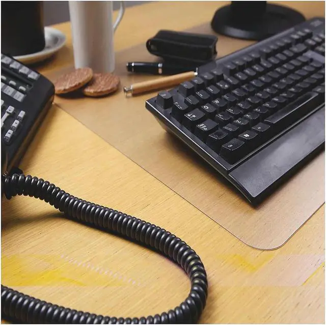 Alt view image 9 of 9 - Floortex Anti-Microbial Desk Pad 17"x22" Clear FPHMTM4356EV