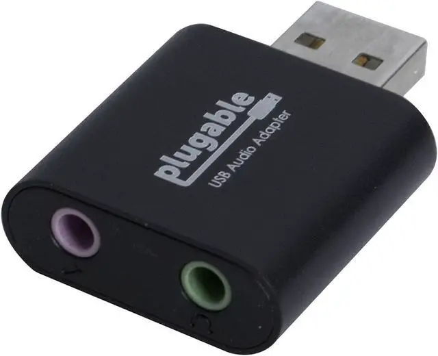 Alt view image 10 of 17 - Plugable USB Audio Adapter with 3.5mm Speaker-Headphone and Microphone Jack, Add an External Stereo Sound Card to Any PC, Compatible with Windows, Mac, and Linux