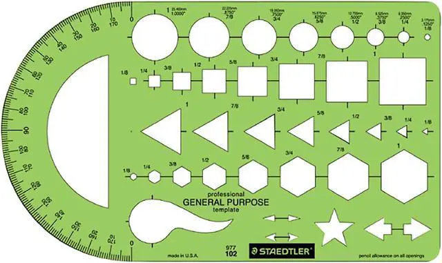 Alt view image 4 of 4 - Staedtler Mars General Purpose Template 977