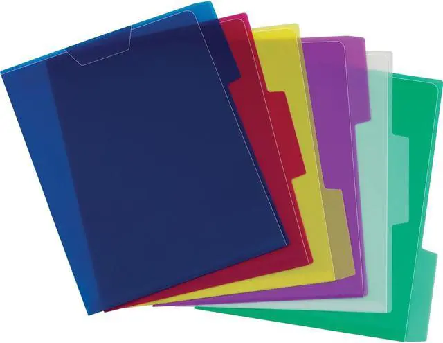 Alt view image 8 of 8 - Pendaflex Poly View Folder 1/3 Cut Tabs Letter 6/PK Assorted 52565
