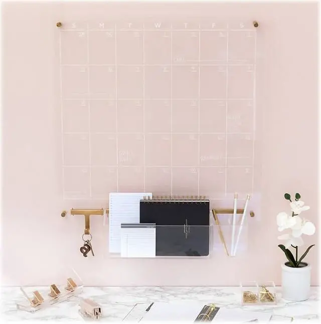 Alt view image 2 of 2 - Russell+Hazel Standard Acrylic Calendar Whiteboard 2' x 2' 24448330