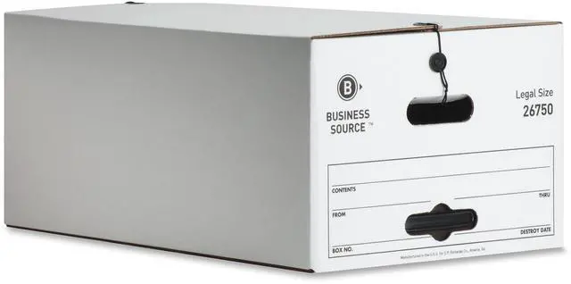 Alt view image 2 of 7 - Business Source Storage Boxes Legal 350 lbs. 15"x24"x10" 12/CT White 26750