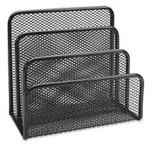 Alt view image 2 of 9 - Lorell Vertical Sorter 5-5/8"x3-1/8"x5-1/4" Black Mesh 84153
