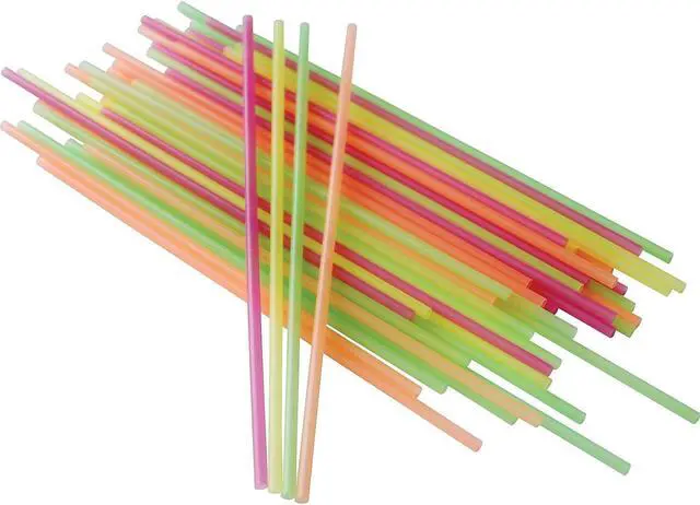 Alt view image 4 of 4 - Berkley Square Neon Sip Sticks, 5.5", Assorted, 1,000/Pack (BSQ1241202)