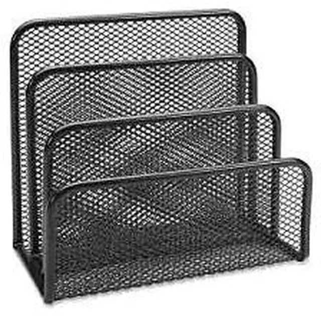 Alt view image 3 of 9 - Lorell Vertical Sorter 5-5/8"x3-1/8"x5-1/4" Black Mesh 84153