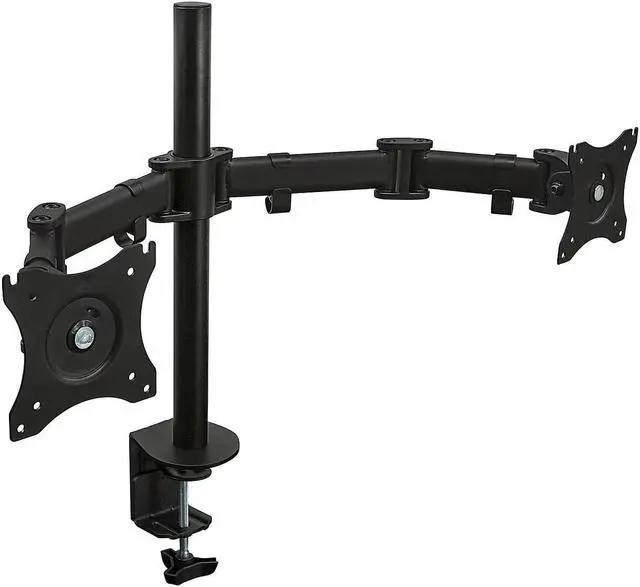 Alt view image 10 of 12 - Mount-It! MI-1752 Full Motion Dual Monitor Desk Mount