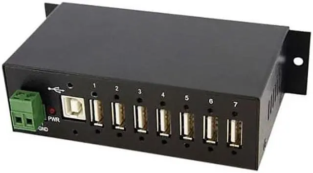 Alt view image 7 of 7 - StarTech Mountable Rugged Industrial 7 Port USB Hub ST7200USBM
