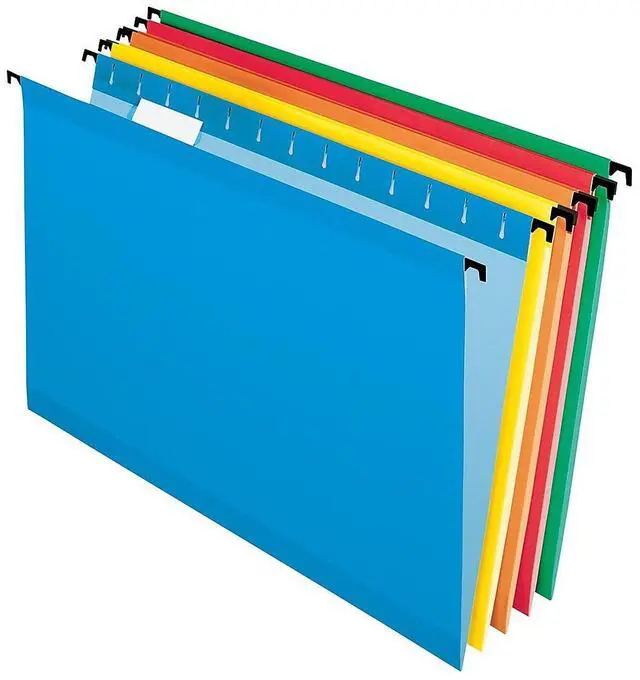 Alt view image 12 of 16 - Pendaflex 615315ASST Poly Laminate Hanging Folders, Legal, Assorted, 20/Box, 1 Box