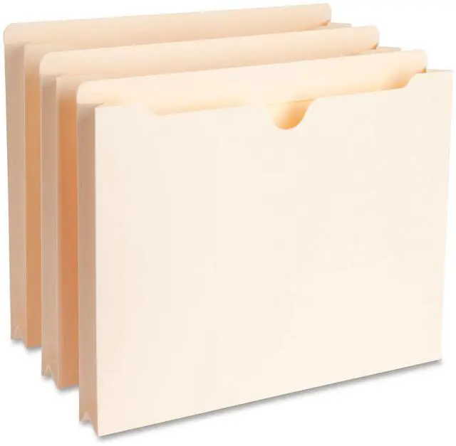 Alt view image 2 of 8 - Business Source File Pockets Straight Tab 1-1/2" Exp. 300 Cap. Ltr 50/BX MLA 65798