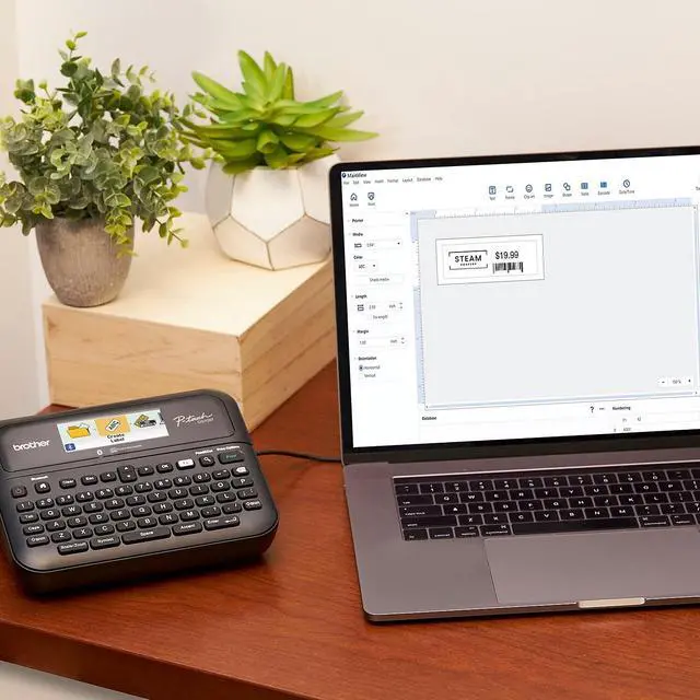 Alt view image 11 of 16 - Brother® P-touch PT-D610BT Business Professional Connected Label Maker With Bluetooth® - 17 Fonts - Tape - LCD Screen - Cutter