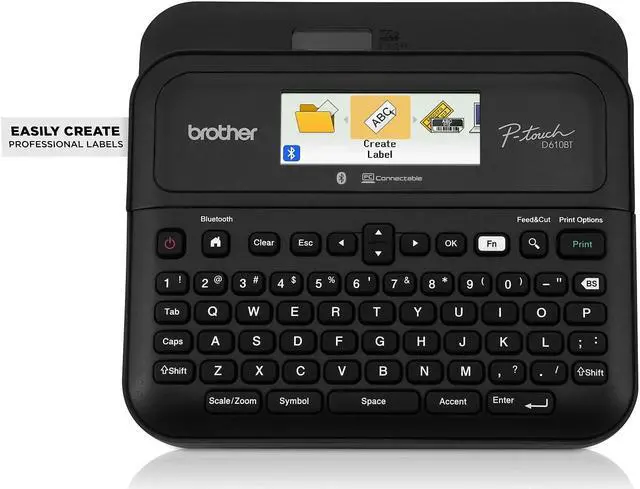 Alt view image 10 of 16 - Brother® P-touch PT-D610BT Business Professional Connected Label Maker With Bluetooth® - 17 Fonts - Tape - LCD Screen - Cutter