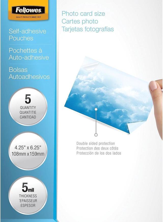 Alt view image 6 of 10 - Fellowes Laminating Pouches 5mm 4-1/4x6-1/4 5220401