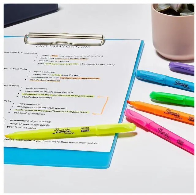 Alt view image 8 of 8 - Pocket Style Highlighters Assorted Ink Colors Chisel Tip Assorted Barrel Colors 36/Pack 2134497