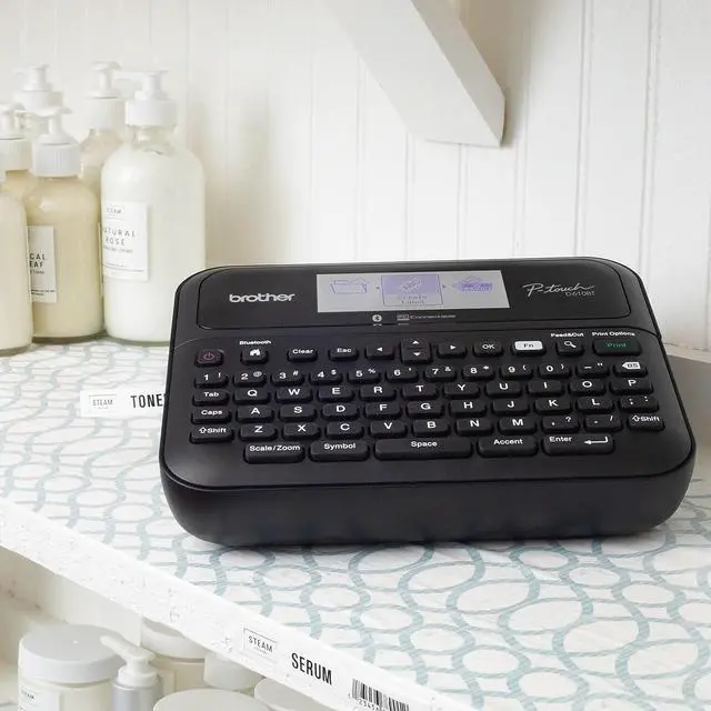 Alt view image 16 of 16 - Brother® P-touch PT-D610BT Business Professional Connected Label Maker With Bluetooth® - 17 Fonts - Tape - LCD Screen - Cutter
