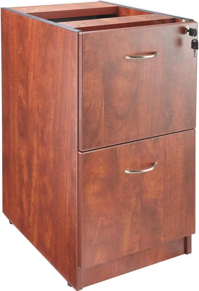 Alt view image 9 of 11 - Lorell Fixed Pedestal F/F 16"x22"x28-1/4" Cherry 69606