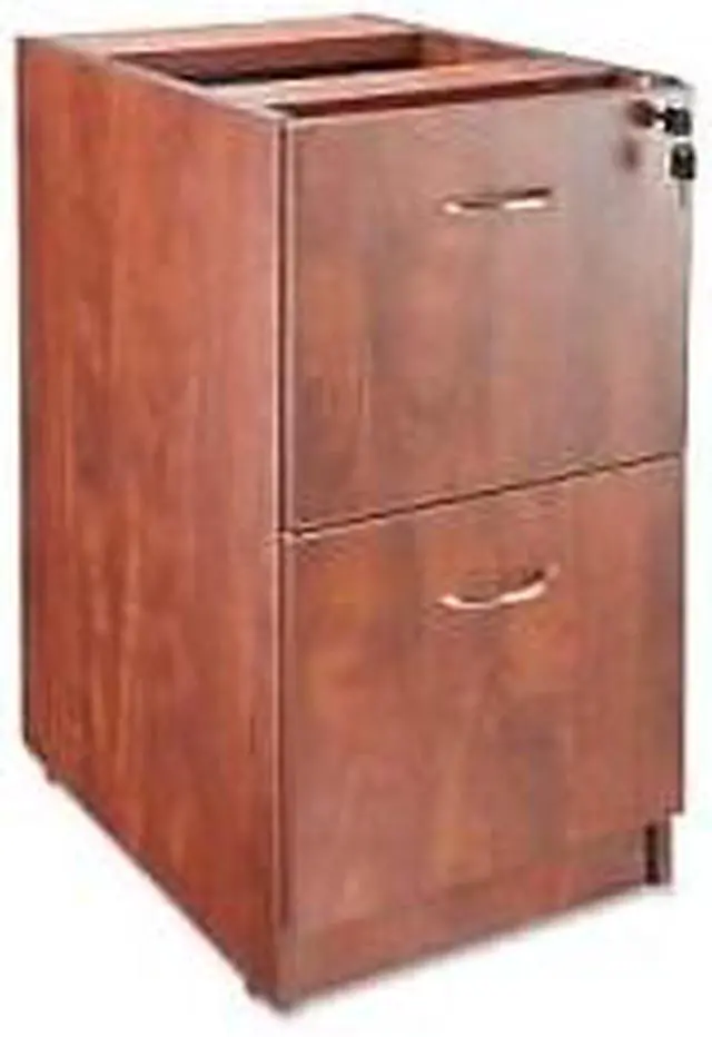 Alt view image 10 of 11 - Lorell Fixed Pedestal F/F 16"x22"x28-1/4" Cherry 69606