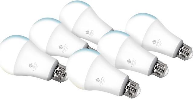 ETEKCITY Smart LED Bulb, Cool-to-Warm White Light, 6/Pack