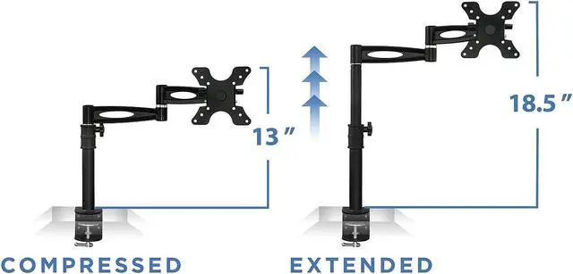 Alt view image 19 of 20 - Mount-It! Single Monitor Desk Mount Arm | Fits Up to 30" Screens