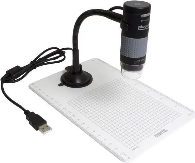 Alt view image 16 of 20 - Plugable USB 2.0 Digital Microscope with Flexible Arm Observation Stand Compatible With Windows, Mac, Linux (2MP, 250x Magnification)