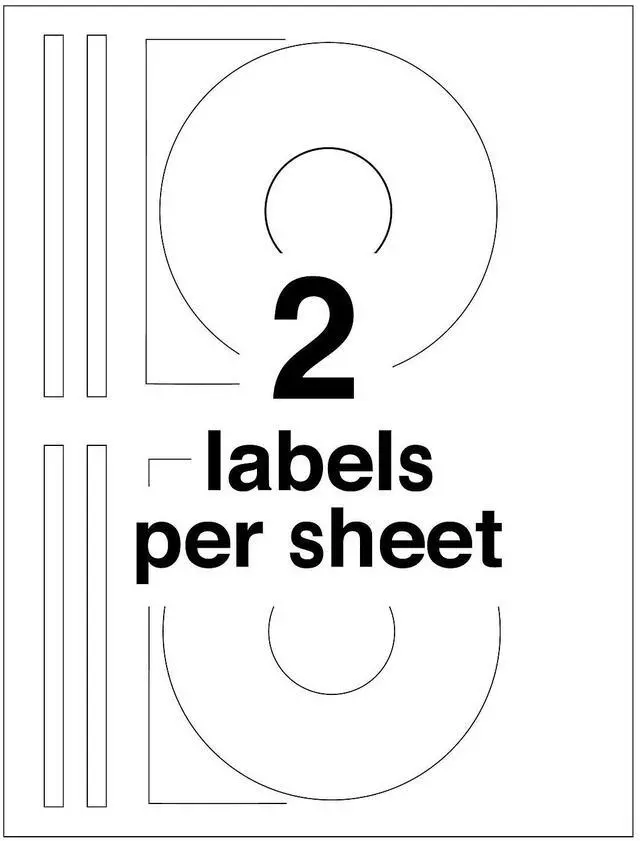 Alt view image 18 of 19 - AVERY 5931 Matte White Removable CD Labels for Laser Printers