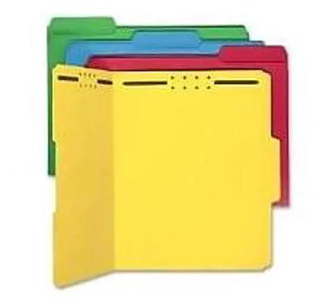 Alt view image 2 of 6 - Sparco Fastener Folders Ltr 1/3" Cut 50/BX Assorted SP17571