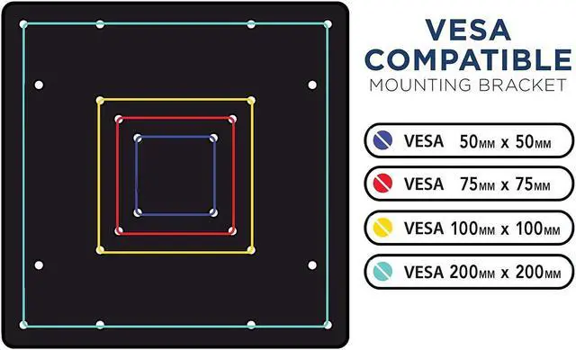 Alt view image 12 of 14 - Mount-It! VESA Mount Adapter Plate Conversion Kit | Convert VESA 75x75, 100x100 to 200x200, 200x100 mm Patterns