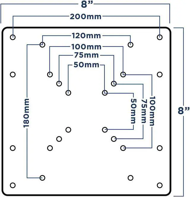 Alt view image 14 of 14 - Mount-It! VESA Mount Adapter Plate Conversion Kit | Convert VESA 75x75, 100x100 to 200x200, 200x100 mm Patterns