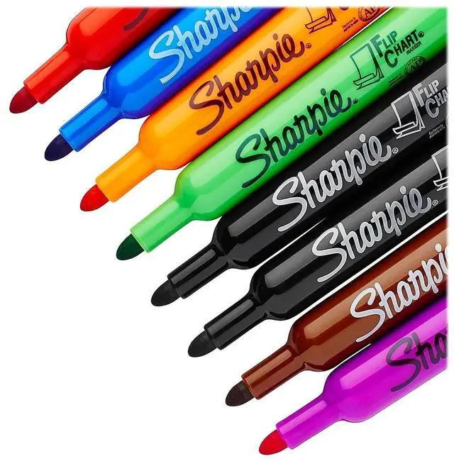 Alt view image 18 of 20 - Sharpie Flip Chart Marker Bullet Point 8/PK Assorted 22480PP