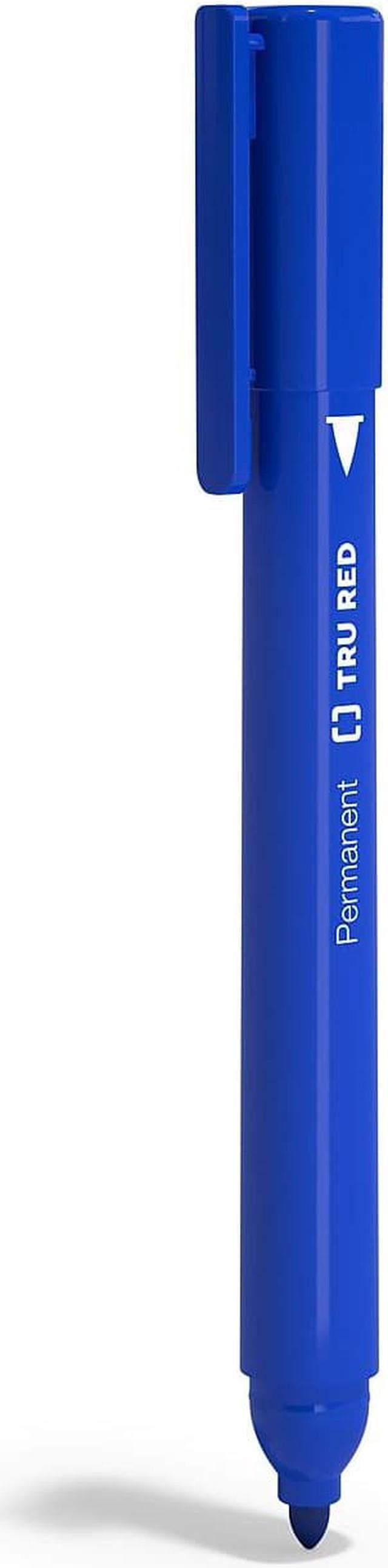 TRU RED Permanent Markers Fine Tip Blue Dozen TR54536