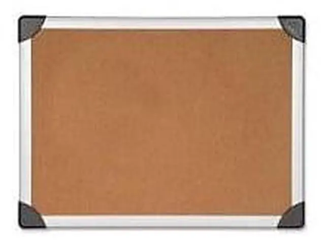 Alt view image 2 of 6 - Lorell Cork Board 3'x2' Aluminum Silver/Brown 19191