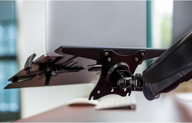 Alt view image 10 of 14 - Mount-It! Laptop Holder Mount Tray 16" Max Screem | Attaches to Monitor Stand