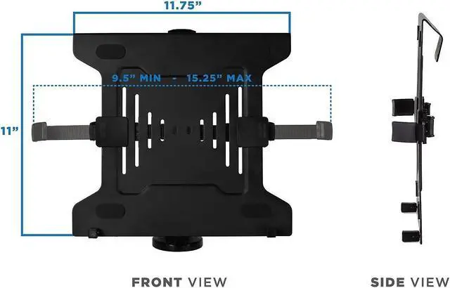 Alt view image 13 of 14 - Mount-It! Laptop Holder Mount Tray 16" Max Screem | Attaches to Monitor Stand