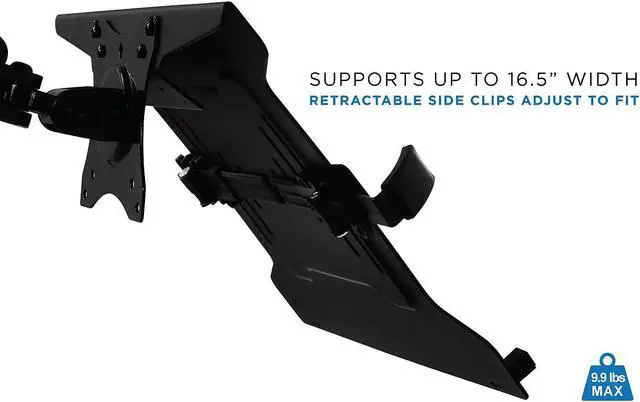 Alt view image 14 of 14 - Mount-It! Laptop Holder Mount Tray 16" Max Screem | Attaches to Monitor Stand