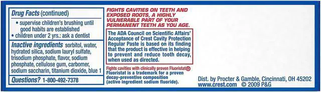 Alt view image 4 of 5 - Crest Cavity Protection Toothpaste-0.85 oz