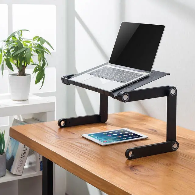 Alt view image 16 of 16 - Mount-It! Notebook Stand | Adjustable Vented Notebook Table |Portable and Lightweight