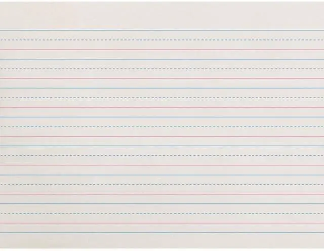Alt view image 4 of 5 - Pacon ZP2611 Ruled Handwriting Paper 500 Sheet - 30 lb Basis Weight - Ruled - 8" x 10.50" - 500 / Pack - White Paper