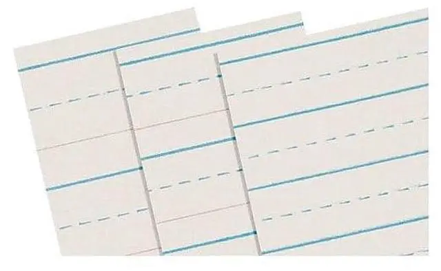 Alt view image 5 of 5 - Pacon ZP2611 Ruled Handwriting Paper 500 Sheet - 30 lb Basis Weight - Ruled - 8" x 10.50" - 500 / Pack - White Paper