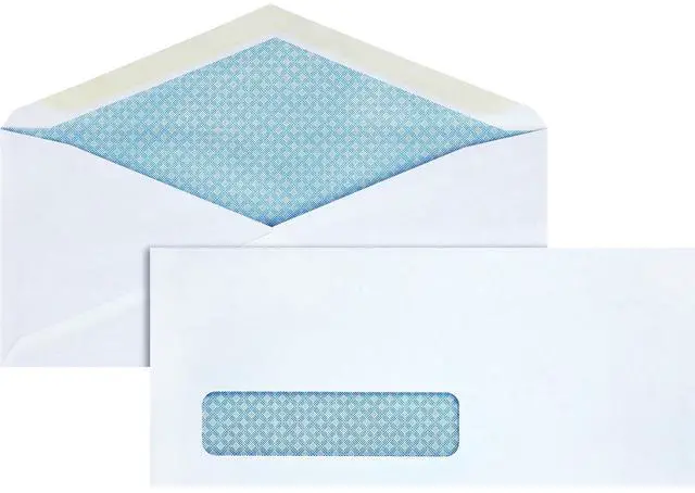 Main image of Business Source 42205 Security Window Envelopes, 4-1/8" x 9-1/2", 500/Box, Wove